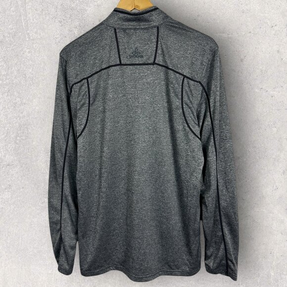Prana Talon Jacket Grey Mens Size Medium Long Sleeve Mock Neck Running Quick Dry - Picture 5 of 16
